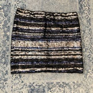 Aqua Sequin Miniskirt